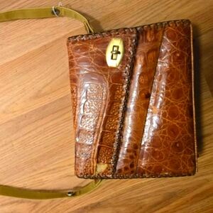 Vintage Brown Alligator Purse